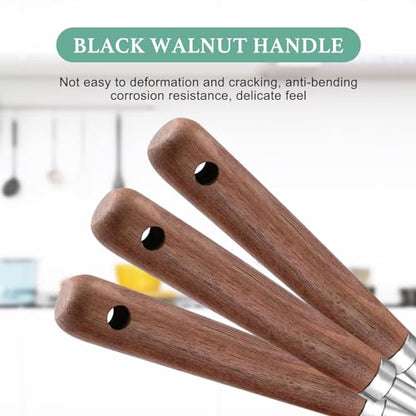 Food Scoop Measuring Cup - 1/4 Cup (4 Tablespoon | 2 Oz. | 60 mL),304 stainless steels,Black walnut long handle - size: 1/4 CUP