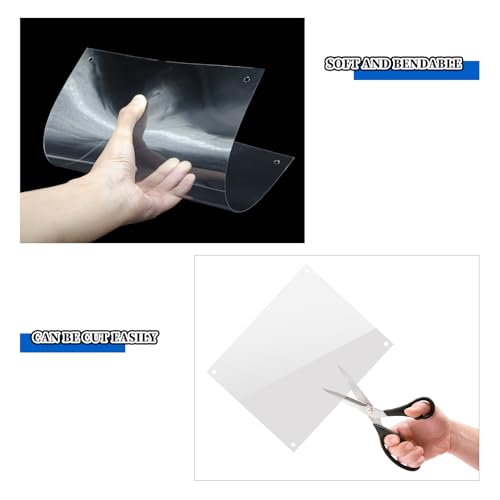 15-Pack Transparent Cage Scatter Guards – PVC Pet Enclosure Barriers with Zip Ties | Mess Prevention Panels for Rabbit, Ferret, Chinchilla & Small Animal Cages