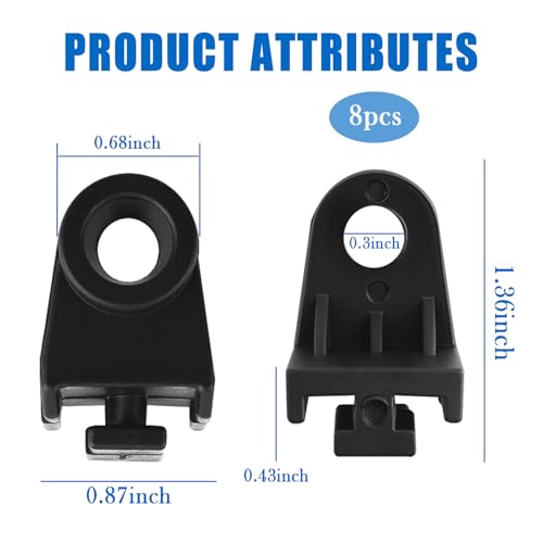 8PCS Radiator Fan Mounting Feet,L-Shaped Install Legs Electric Fan Mounting Kit for Car Cooling Fans,Universal Radiator Mount Automotive Accessories for Slim Cooling Fans