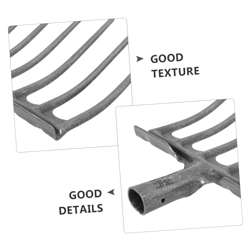 Stall Forks for Manure Heavy Duty 5/6 Tooth Handle Replacement Bedding Fork Rake for Horse Manure