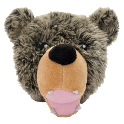 fabdog Dog Faballs Squeaker Pet Stuffed Toys – Soft, Colorful Dog Plush Toy with Cotton Covering – Decorative Fluffy Toy for Dogs – Small to Large (Grizzly Bear, Large) - color: Grizzly Bear, size: Large