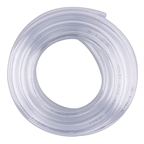 DERNORD PVC Tubing 3/8"ID X 1/2"OD Flexible Clear Vinyl Hose 10 Feet for Food Grade - size: 10 Feet, style: 3/8"ID X 1/2"OD