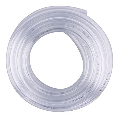 DERNORD PVC Tubing 3/8"ID X 1/2"OD Flexible Clear Vinyl Hose 10 Feet for Food Grade - size: 10 Feet, style: 3/8"ID X 1/2"OD