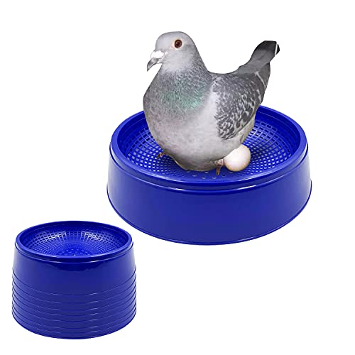 8PCS Racing Pigeon Nest Bowl, Plastic Bird Nest, Sturdy and Anti-Rollover, Keeps Eggs Safe and Secure | Bird Cage Breeding Hatching Nest for Pigeons, Homers, Doves,Quails and Small Birds,Pet Cage Supplies Accessories