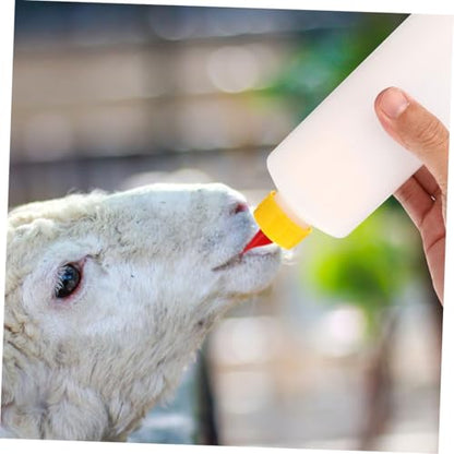 2sets Multi-Function Goat Milk Bottle Replacable Parts Livestock Feeding Bottle for Cattle Sheep Easy to Clean and Maintain