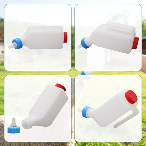 2 Pack 800ml Lamb Feeding Bottle,Hang Upside Down | Goat Feeder Bottles, Animal Milk Bottle,With Scale, Reusable, Goat Nursing Bottles ,For Lamb Goats Dog Cat Piglet