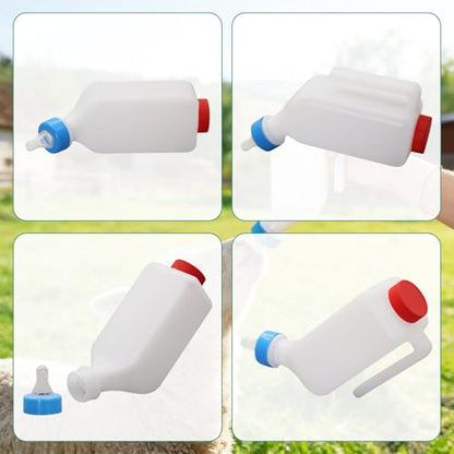 2 Pack 800ml Lamb Feeding Bottle,Hang Upside Down | Goat Feeder Bottles, Animal Milk Bottle,With Scale, Reusable, Goat Nursing Bottles ,For Lamb Goats Dog Cat Piglet