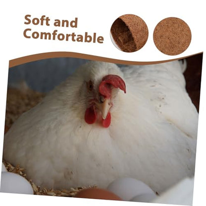 Toyvian 4pcs Washable Chicken Nesting Pads Soft Coconut Coir Nest Box Liners for Comfortable Egg Laying for Chicken Coop and Poultry Setup