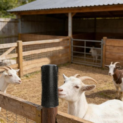 Brush Post for Horses | Itchy and Hair Moving - 2 Piece Horse Scraper for Livestock Equipment - for Livestock, Cows, Cattle, Dogs, Sheep, Farm, Stable, Barn, It is - size: L