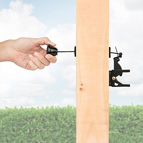 National Hardware Gate Latch Cable Pull N109-070 Spring Loaded Black Outdoor Fence Gate Hardware with WeatherGuard Rust Resistant Finish for 2.5-4 in Gate Posts Easy Installation - size: 40"