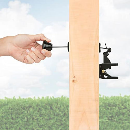 National Hardware Gate Latch Cable Pull N109-070 Spring Loaded Black Outdoor Fence Gate Hardware with WeatherGuard Rust Resistant Finish for 2.5-4 in Gate Posts Easy Installation - size: 40"