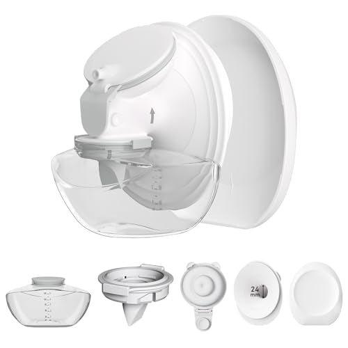 1 Pack M9 Full Set Breast Replacement Part for Momcozy Upgraded Mobile Flow | Upgraded M9, Including 24mm Flange, Gray Valve, Gray Diaphragm,Storage Bottle with Lip,Not Original Parts,One Overall-24mm - size: 1pcs Gray 24mm Full Set