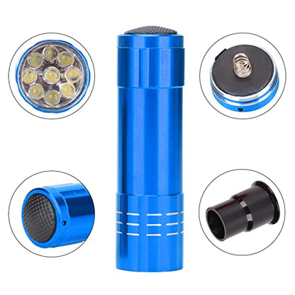 SUNGOOYUE Egg Candler Tester, LED Cool Light Egg Candling Lamp, Metal and Plastic Tester for Chicken Duck Goose Quail Eggs, 3 AAA Battery, Farm Hatchery Backyard Breeding (Blue) - color: Blue