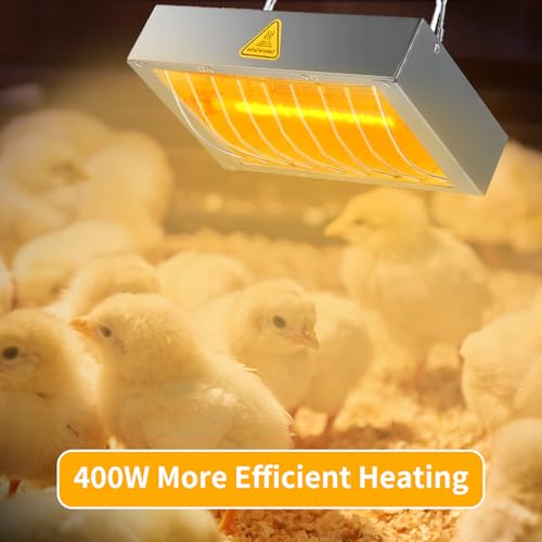 400W Chicken Coop Heater Bulb, Replacement Bulb Accessories for Chicken Heat Lamp, Brooder Heater Tubes for Chicks, Poultry, Pets, 4 Pack - color: Bulb 400W - 4 Pack