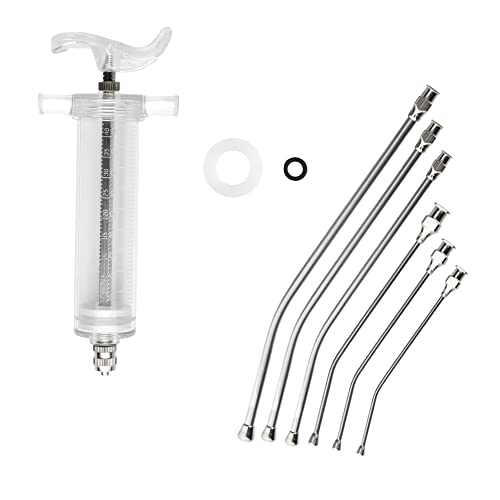 Baby Bird Feeding Syringe Bird Syringe Feeder Feeding Tubes with 6PCS Curved Gavage Tubes for Baby Birds Parrot Small Pet (50ML) - size: 50ML