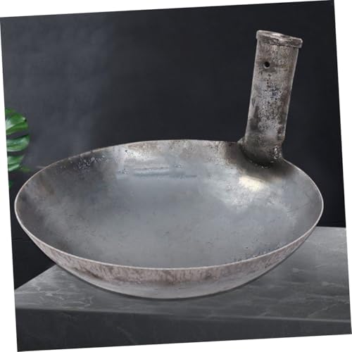 POPETPOP Thick Iron Ladle Spoon for Watering Reusable Long Handle Scoop for Garden and Household Use for Mixing Concrete and Feeding Livestock