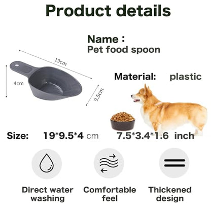 3PCS Dog Food Scoop 1 Cup, Plastic Pet Food Scoop with Measuring Lines 1/2 Cup 1/4 Cup for Dogs Cats Birds and Rabbits - color: Yellow Yellow Yellow