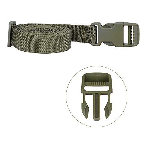 MAGARROW 78" x 1" Strap Buckle Packing Straps Adjustable 1-Inch Belt - color: Green 6.5 feet Long (10-PCS)