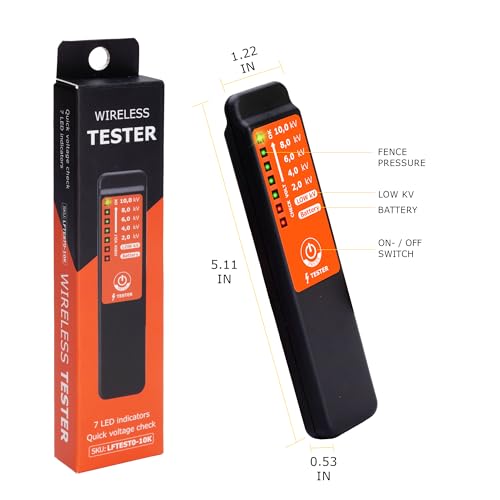 Wireless Electric Fence Voltage Tester, Electric Fence Tester, Quickly Check Tester, Max 10KV, Portable Fault Finder, No Need for a grounding Rod