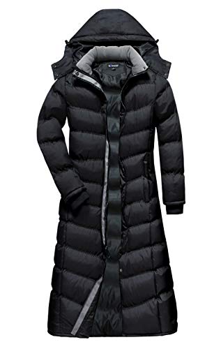 Women's Water Resistance Puffer Winter Full Length Coat with Hood - size: 1X
