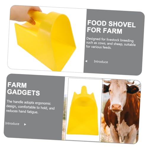 Abaodam 2Pcs Heavy Duty Plastic Feeding Shovel Capacity Livestock Food Scoop for Poultry and Farm Use Ergonomic Handle for Comfortable Grip Durable Design for Efficient Feeding