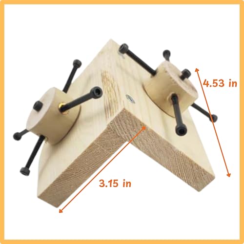Mouse Rat Enrichment Toys, Rat Foraging Toy, Rat Toys for Pet Rats in Cage, Guinea Pig Treats Feeder, Food Dispenser for Rodents Mouse Syrian Hamster Gerbil Bunny, Puzzle Accessories (S, Wood)