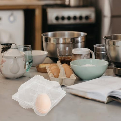 6 Pack Clear Plastic Goose Egg Cartons Large Goose Egg Carton Holder for Storage Transport Fridge Organization and Gift Display Multi-Slot Boxes for Eggs - size: 14.50X14.50X9.50CM