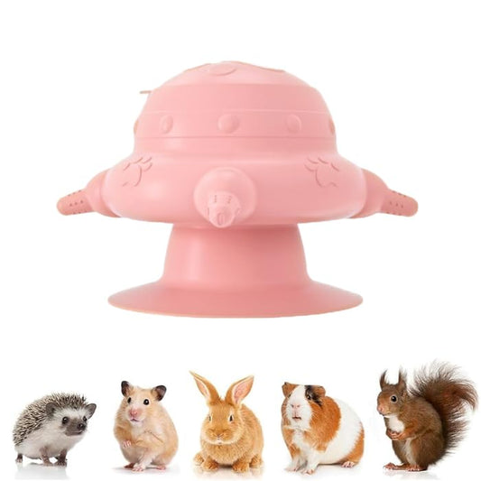 Puppy Nursing Bottles Soft Silicone Biomimetic Milk Feeders Bowl with 4 Nipples for Small Animal Kittens Ferret Guinea Pig Squirrel (Pink) - color: PInk