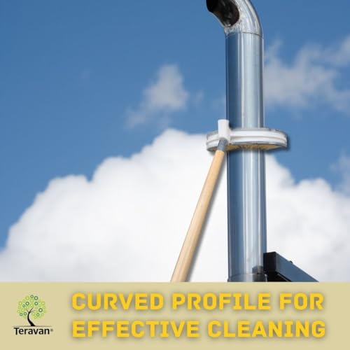 Teravan Curved Wash Brush for Exhaust Stack Pipes with Natural Tampico Fiber, Truck Cleaning Brush, Ideal Scrub Brush for Truck Exhaust Stack Pipes ((8"-10" Diameter) - size: 8"-10"