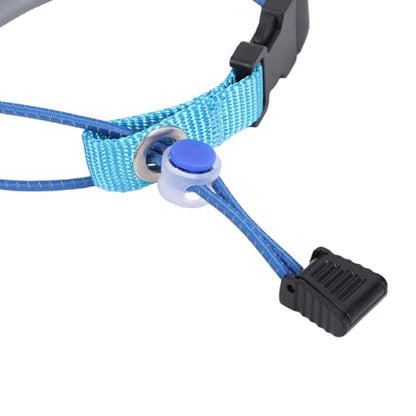 ZJchao Reflective Cycling Leg Bands Adjustable Ankle Straps with Stable Buckles for Riding Night Safety PU Leather Blue