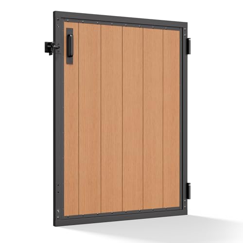 3x4FT (34.8"W X 47.2"H) 201 Stainless Steel Anti Sag Wooden Fence Gate Kit Heavy Duty Garden Gate Frame Hardware Kit Reinforcement (Left/Right Free-Installation) - size: W3xH4 FT