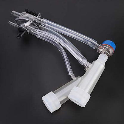 Milking Machine Kit, Plastic Sturdy Goat Sheep Milker Machine Parts Milker Claw Kit Milking Teat Cups Manual Collector Goat Hose Milking Group Liners Unit for Mobile Trolley or Milking Parlour System