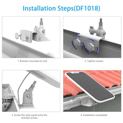 HOLACA Gutter Mount Bracket Compatible with Reolink Argus PT 3MP, Reolink Argus PT 4MP/2K, Reolink Argus PT 5MP/2K, Reolink Argus PT 4K/8MP, Reolink Go PT Ultra Security Camera and Reolink Solar Panel