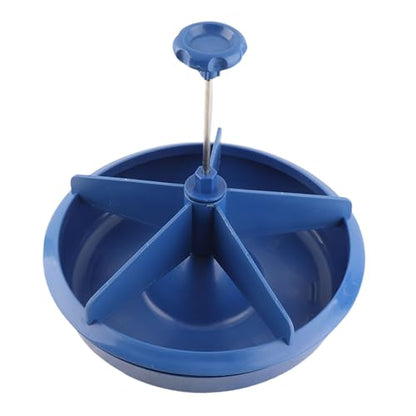 Feeder, 5 Slots Plastic High Capacity Feeding Bowl, Trough with Removable Inner Components for Pigs and Livestock