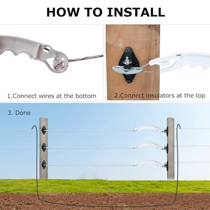 5 Pack Plastic Electric Fence Gate Handle, Insulated Plastic Hook, Suitable for Building Electric Fences - style: 5 Pack