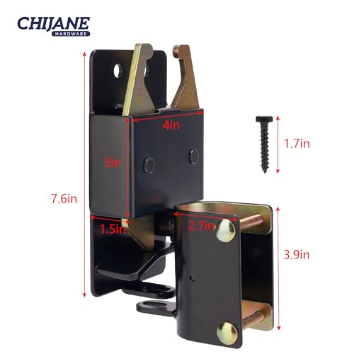 2 Way Lockable Gate Latch, Heavy Duty Farm Gate Latch, Two Way Livestock Cattle Gate Latch for Horse Corrals, Ranches, Fences, Stables，2 Pack