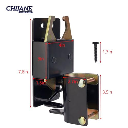 2 Way Lockable Gate Latch, Heavy Duty Farm Gate Latch, Two Way Livestock Cattle Gate Latch for Horse Corrals, Ranches, Fences, Stables，2 Pack