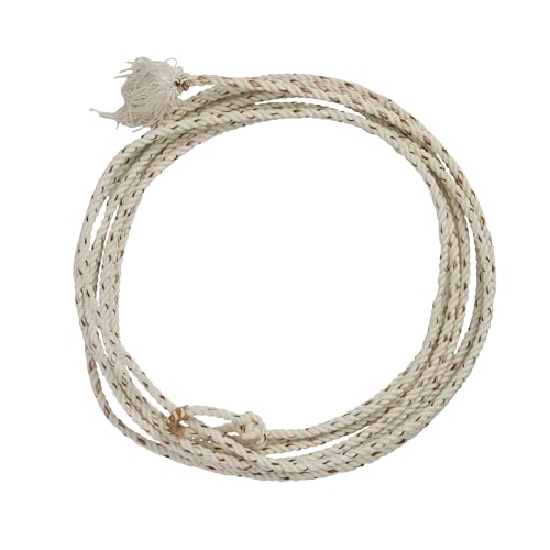 Weaver Equine Waxed Nylon Ranch Rope, Lightweight Cowboy Lasso Rope for Cattle Handling, Training, Natural Costume Prop for Rodeo, 7/16" x 30'