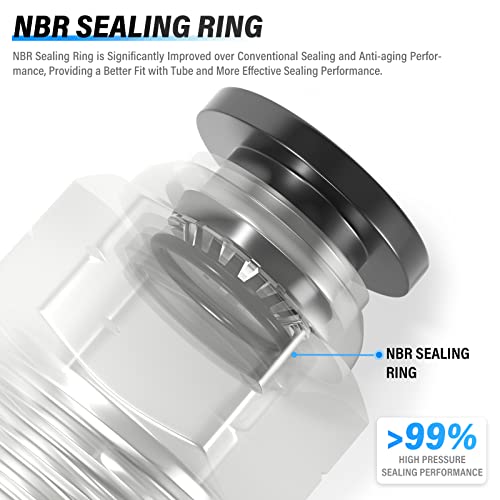 TAILONZ PNEUMATIC Elbow and Straight Combination 1/4 Inch Tube OD x 1/8 Inch NPT Thread Push to Connect Fittings PC-1/4-N1+PL-1/4-N1(Pack of 30) - size: 1/4"OD x 1/8"NPT