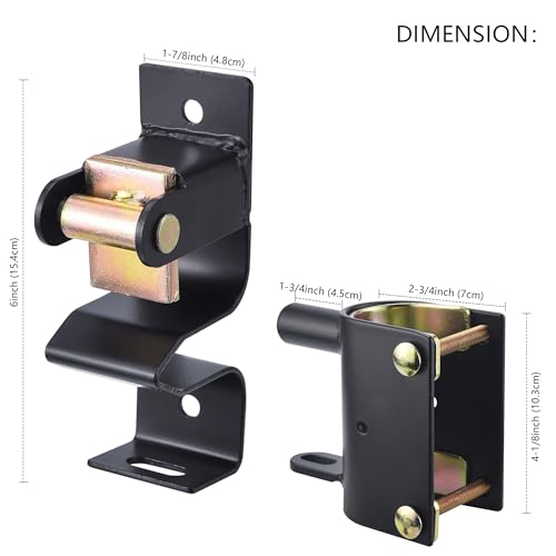Heavy Duty One Way Farm Gate Latch - Lockable Fence Gate Latch for Metal Tube Gates, Livestock Cattle, Horse Corrals, Ranches, Pastures, Pet Cages & Fences, 1 Pack