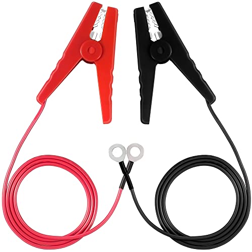 Electric Fence Wire Connect The Energizer and Electric Fence Charger Solar Fence Charger Solar Powered Electric Fence, Solar Electric Fence, Electric Fence Lead Wire with Alligator Clip, 3 Ft - style: 3FT Wire
