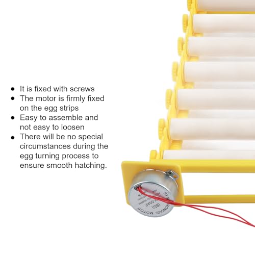 Egg Incubation Tray Automatic Egg Turner with 7 Rollers for Chicken Duck Quail Eggs, Large Capacity 16.9x16.7x2.1 Incubator Accessories for Home Farm Use