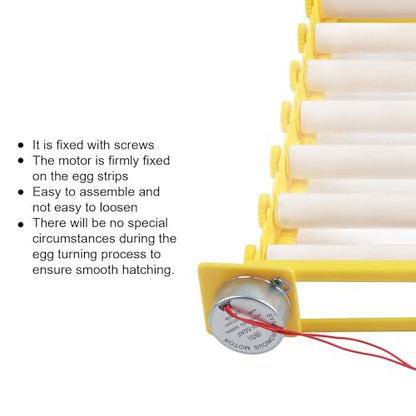 Egg Incubation Tray Automatic Egg Turner with 7 Rollers for Chicken Duck Quail Eggs, Large Capacity 16.9x16.7x2.1 Incubator Accessories for Home Farm Use
