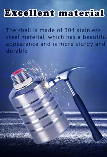 Float Valve,1/2 Water Float Valve,304 Stainless Steel Fully Automatic Water Level Controller for Water Tank,Pool, Livestock Troughs. - size: 1/2 Float Valve-1/2