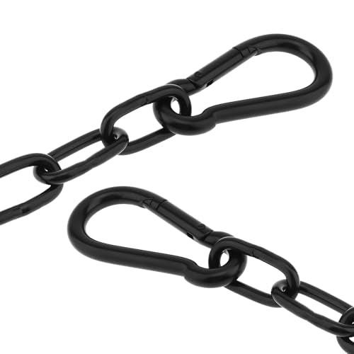Gate Chain Lock for Outdoor Fence,304 Stainless Steel Gate Chain 20" x 13/64" with Both-Ended M8 Carabiners,Chain Link Latch Lock for Wooden Fence Pet Cages (20" x 13/64", Piece, 1) - size: 20" x 13/64"