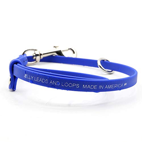 Jelly Pet Grooming Loops 3/8'' x 18'' W/Ring (Teal) | Made in The USA - color: Teal, size: 3/8'' x 18''