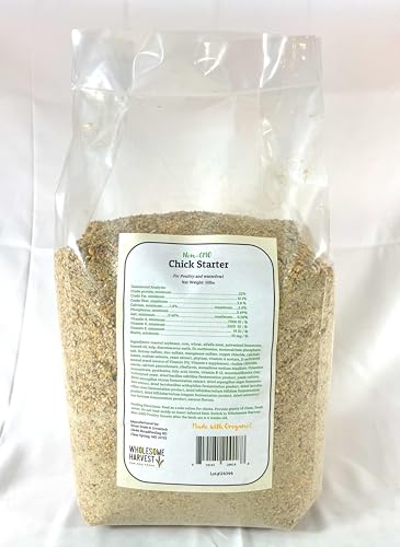 Chick Starter Feed - Non-GMO Chick Food Starter with Omega 3 and Natural, Herbal Ingredients - Chicken Feed for Growing Healthy Chicks with High-Protein 22% and Probiotics - 10 Lb - size: 10 Pound (Pack of 1)