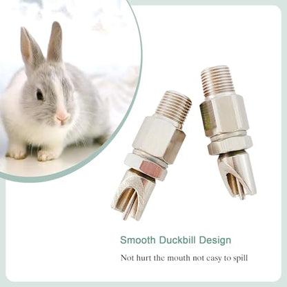 Threaded Stainless Steel Rabbit Nipples Rodent Nipples Waterer Automatic Rabbit Waterer Watering System Animal Supplies Breeding Supplies (Grey, 6) - color: grey, size: 6