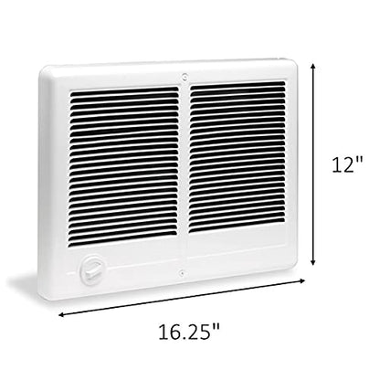 Dimplex DCSTC Series Electric Wall Heater Complete Unit With Thermostat (Model: DCSTC402TW, Part: 47526), 240/208 Volt, 3000/2250 Watt, White