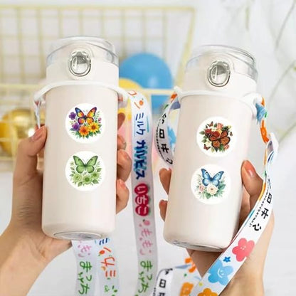 1000 Pcs Flower Butterfly Stickers for Boys Girls. 2 Roll 1 Inch Plant Stickers Bulk .Floral Scrapbook Nature Sticker Packs for Water Bottles Phone Laptop - color: Butterfly Flower